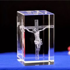 Jezus - Glazen - Christus Katholieke Kerk Kruisbeeld Beeldje
