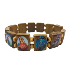 Licht Houten Christelijke Armband Katholiek Christendom Cadeau