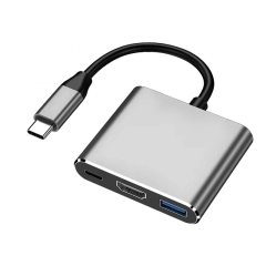 USB-C hub met HDMI, USB-A en USB-C poorten voor veelzijdige connectiviteit aan je apparaat.