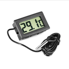 Thermometer Digitaal Binnen - Zwart - 1 Meter Kabel