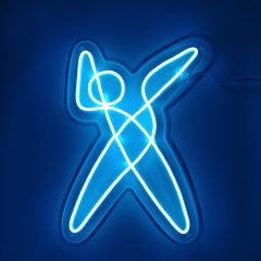 Hemelsblauw Dans Neon Bord Dab Sport Dansen Lamp LED