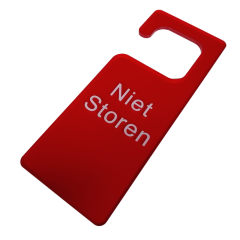 Niet Storen Hanger - Rood Acryl Plexiglas - Bezet Deurhanger Bordje