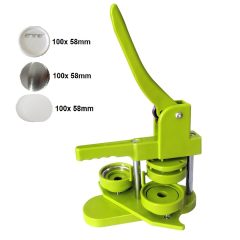 Button Maker Machine 58mm Buttons Zelf Maken Set Groen