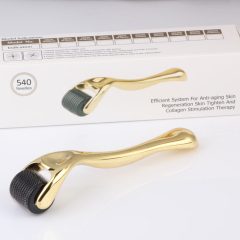 Dermaroller anti-ageing vernieuwen van de huid 0.5mm 540 naaldjes Goud Baardroller
