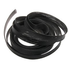 10mm Kabelhoes 100 Meter Zwart PET Kabelsok Kabelmantel Kabelkous Kabelsleeve