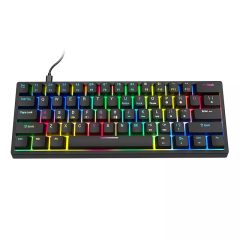 Mechanisch toetsenbord met RGB-verlichting, compact ontwerp, ideaal voor gamen en productiviteit.