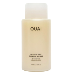 Fles Ouai shampoo voor medium haar, 300 ml, stijlvolle verpakking, verzorging en glans voor middelmatig haar.