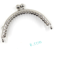 Portemonneesluiting Rond Zilver 8,5 bij 5,4cm Beugel