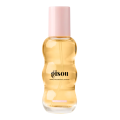 Gisou honing haarparfumfles met roze dop, transparant geel, 100 ml, verzorgende haargeur.