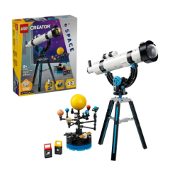 LEGO Creator ruimte telescoop set, 3-in-1, met 278 stukken voor ontdekkingen in de sterrenhemel. Geschikt voor 8+.