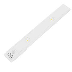 Wit LED-lichtpaneel met drie ronde lichtpunten voor efficiënte verlichting in moderne interieurs.