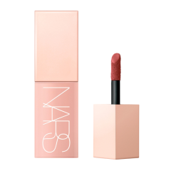NARS vloeibare lipstick in roze nude tint, luxe verpakking en applicator, perfect voor dagelijkse make-up.
