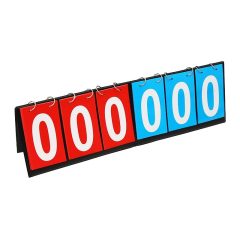 Scorebord Inklapbaar - 0 tm 999 - Rood met Blauw
